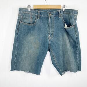 Levi's 559 Sub Zero Medium Wash Blue Denim Cut-Off Shorts Men's Size 38